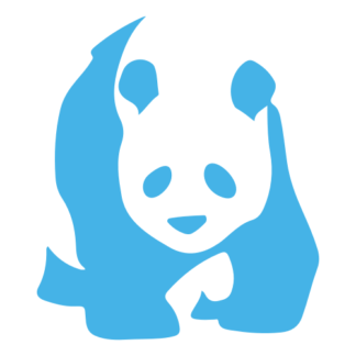 Realistic Giant Panda Decal (Baby Blue)